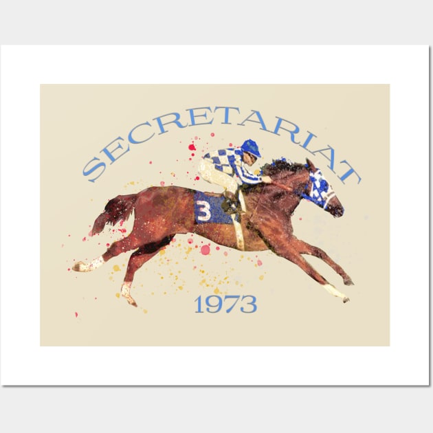 1973 Triple Crown Champion - Secretariat Wall Art by Ginny Luttrell